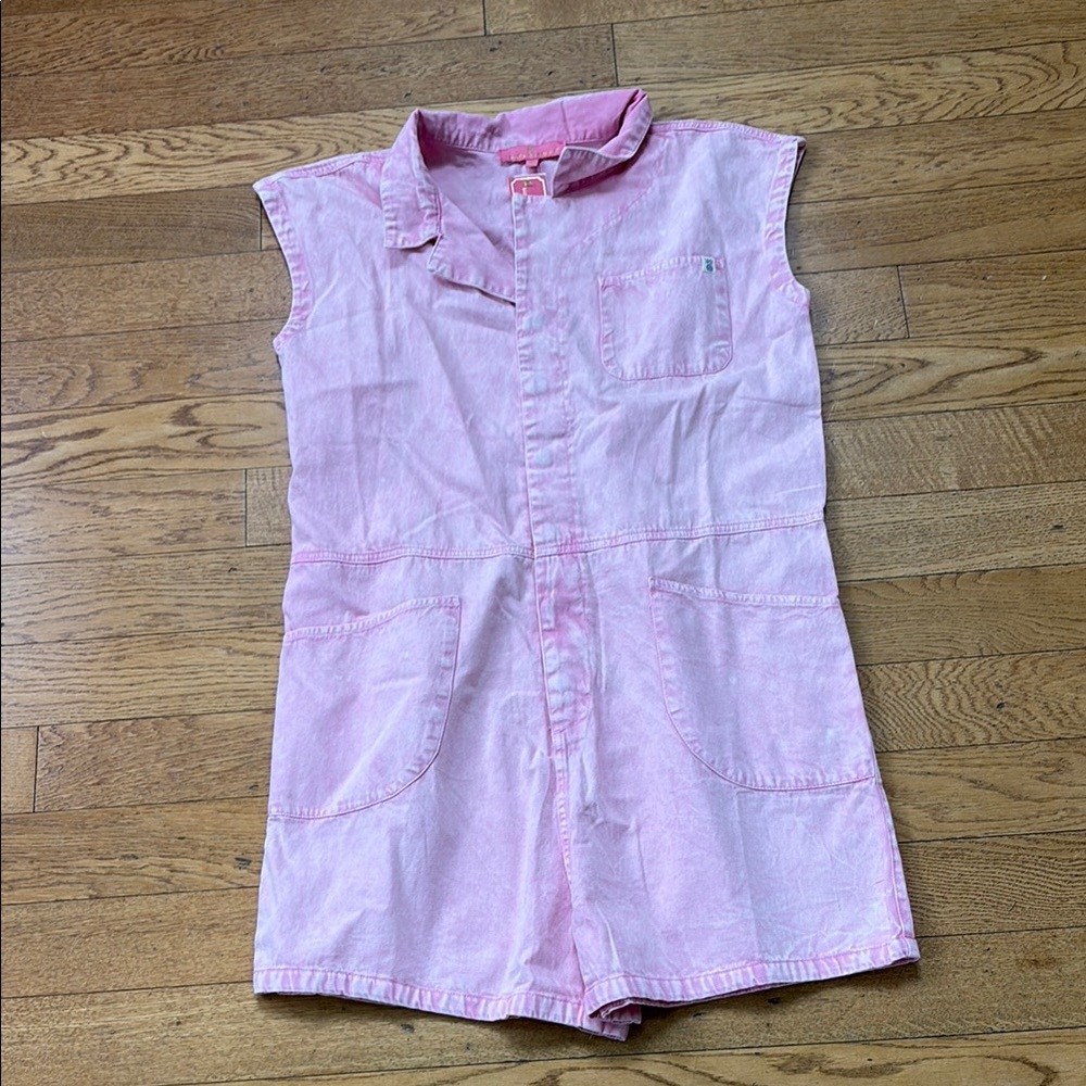 Pink Sleeveless Romper